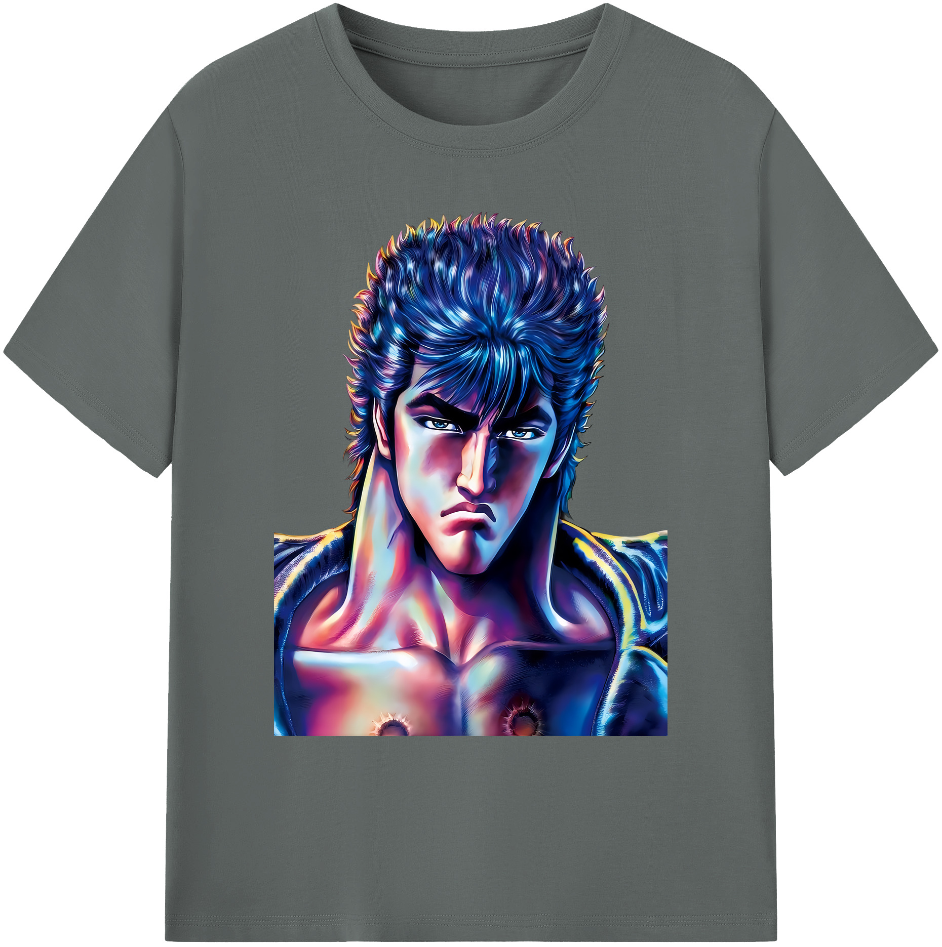 （画像用） 北斗の拳 Fist of the North Star 綿100％ メンズ半袖Tシャツ｜肌触りやわらか＆通気性